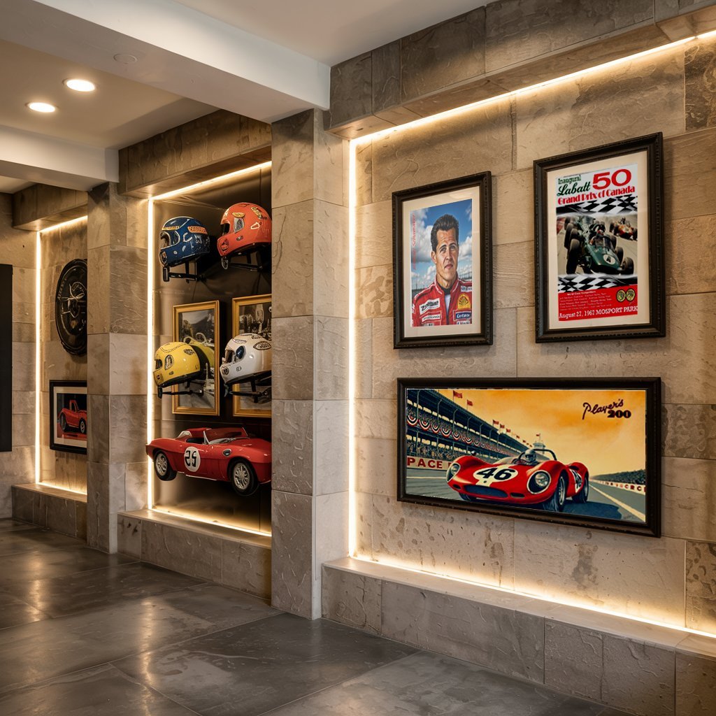 Various garage lighting solutions.