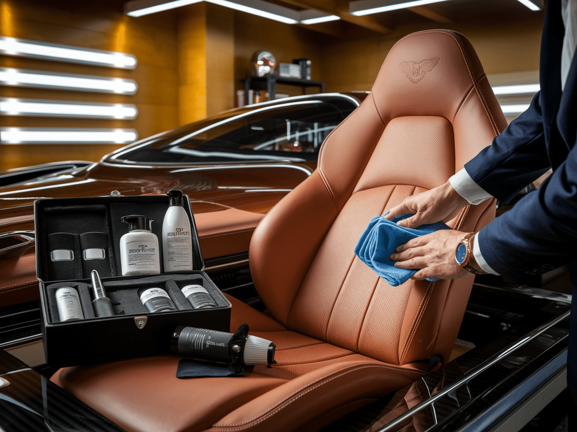 Safety considerations for luxury car workshop.