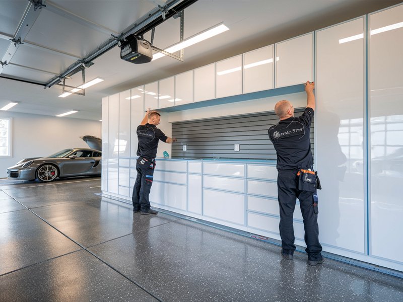 Various garage storage solutions.