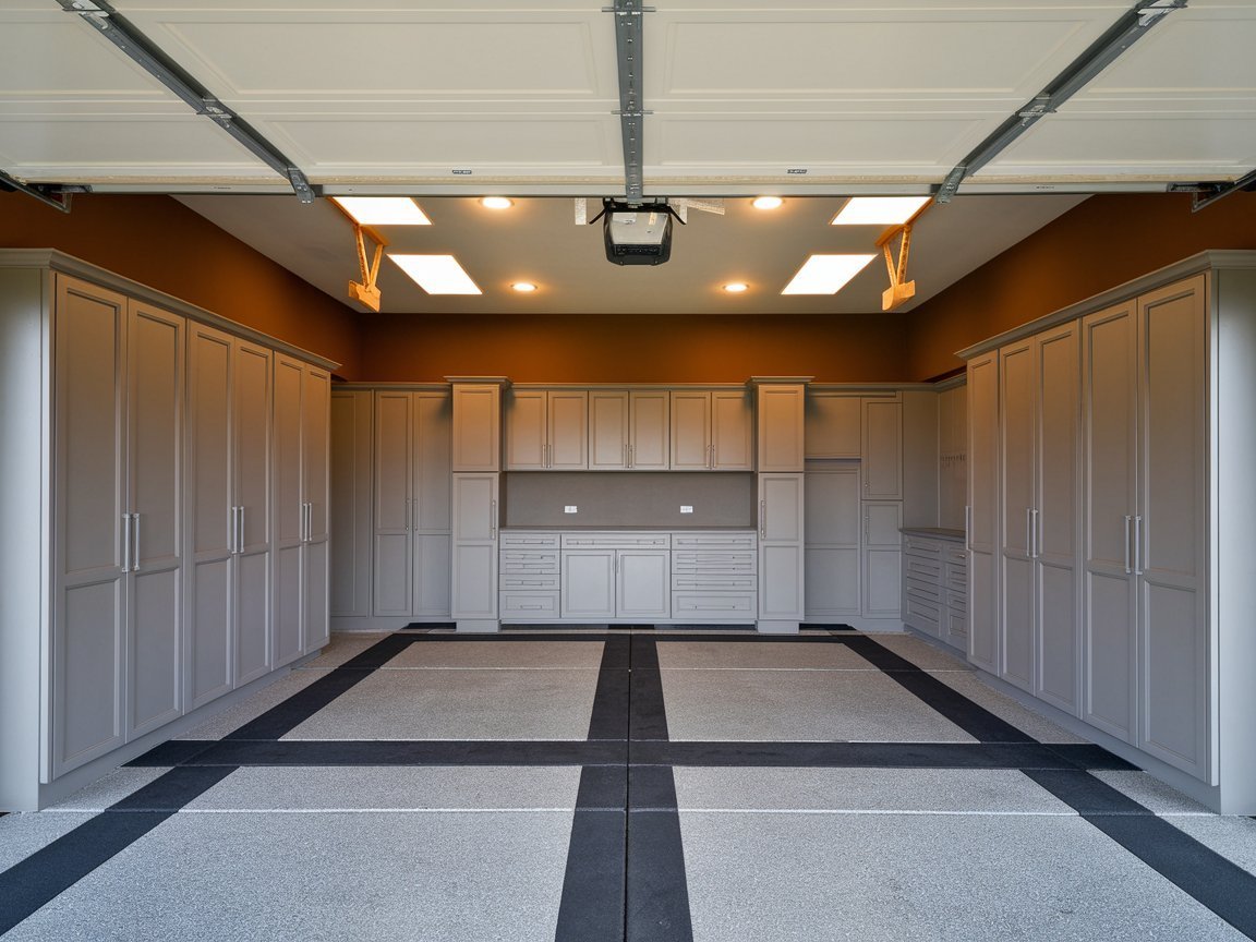 Signature garage design cohesion in a luxury upgrade