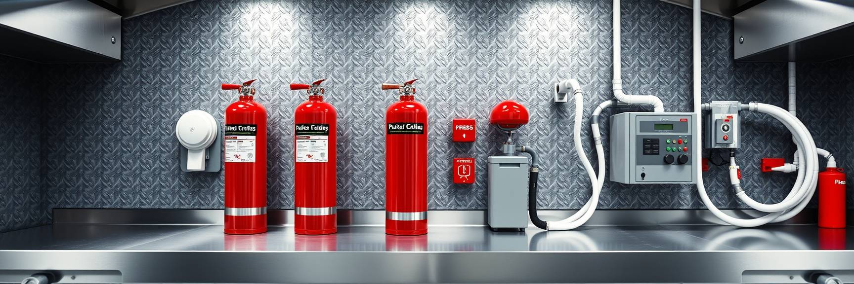 Garage interior with FK-5-1-12 clean agent fire suppression system protecting exotic car
