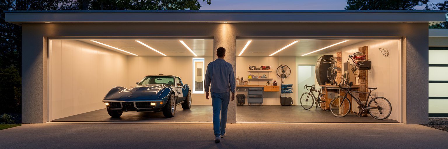 garage as a home asset - luxury garage exterior with architectural detailing