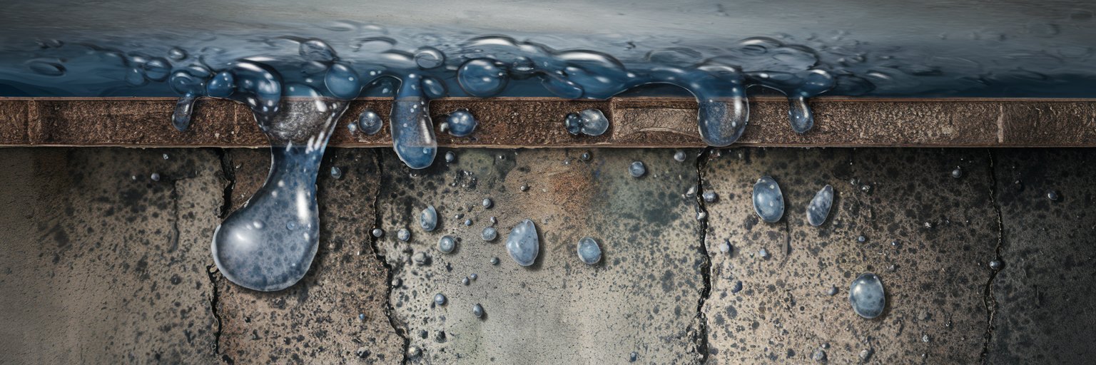 Damaged garage flooring from moisture problems